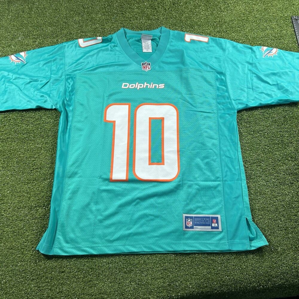 NFL Pro Line Tyreek Hill Miami Dolphins 10 Jersey Men Large L Aqua NWOT